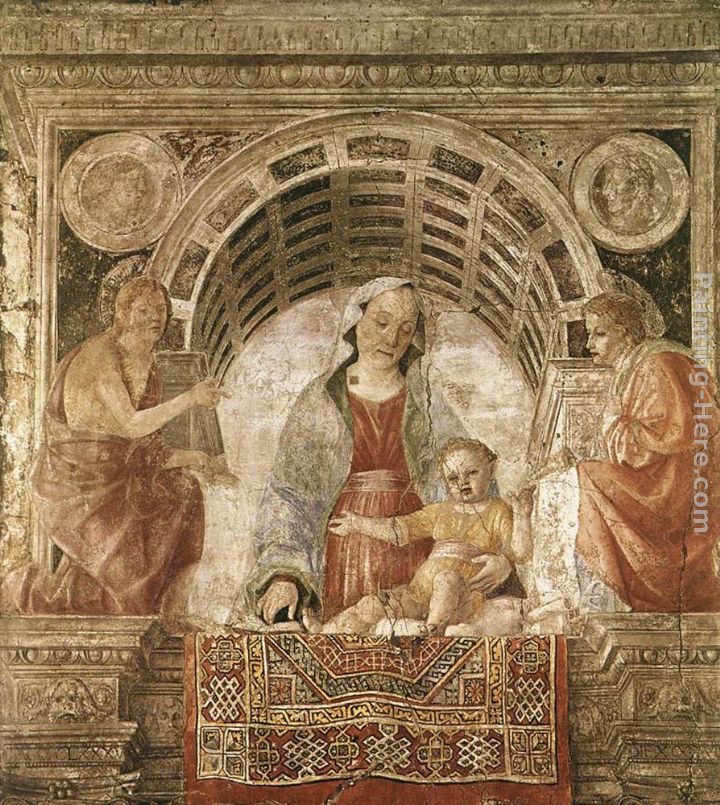 Madonna and Child with St John the Baptist and St John the Evangelist painting - Vincenzo Foppa Madonna and Child with St John the Baptist and St John the Evangelist art painting